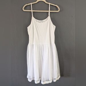 White Tulle Skirted Dress